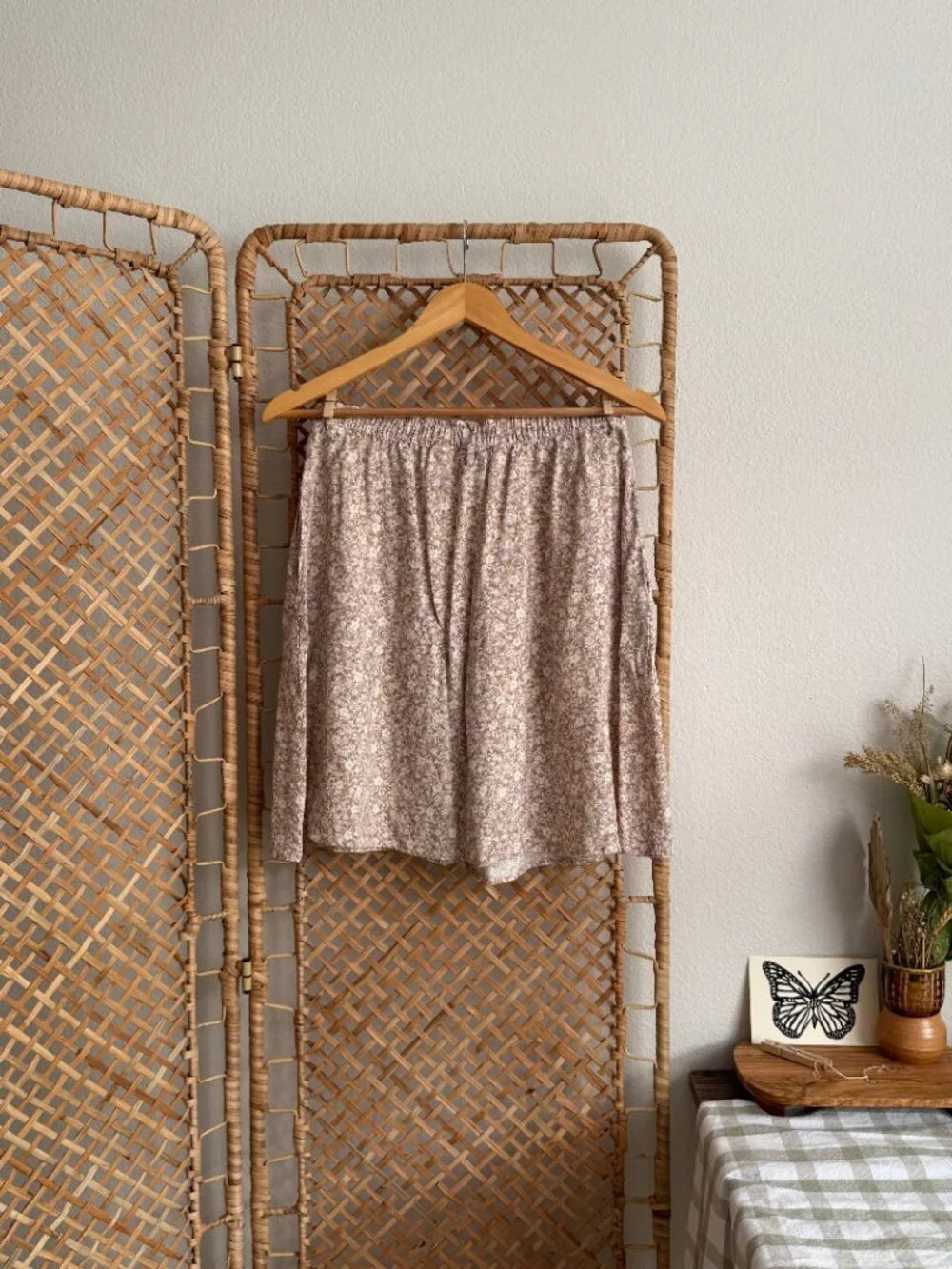 Vintage Eddie Bauer Floral Buttoned Mini/Midi Skirt - Picture 4 of 4